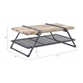 thumbnail image 2 of Oak And Sandy Gray Coffee Table For Living Area - Rustic Charm, Metal Frame, Composite Wood Top Elegant With Color Surface Home, 2 of 2