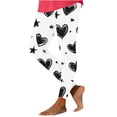 thumbnail image 2 of Neewe Women's Thick High Waist Yoga Pants,Heart Printed Tummy Control Workout Running Yoga Leggings for Women, 2 of 6