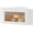 White, variant on Corner Bread Box for Kitchen Countertop - Bamboo Wood, Wavy Acrylic Door, Bread Storage Container, Large Bread Holder (Black, Medium)