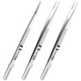 thumbnail image 2 of Muyoka Pinzas de joyería de 3 piezas con bloqueo de cinturón antideslizante y pinzas de gemas de ranura Pinzas de piedras de diamante de acero inoxidable Herramientas precisas para hacer joyas para cl Muyoka Hogar, 2 of 7