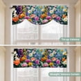 thumbnail image 5 of Tie Up Valance Curtain for Kitchen,Spring Watercolor Flowers Daisy Rod Pocket Short Curtains Adjustable Tie-Up Shade Valances,Farm Pink Purple Floral Window Treatment for Bathroom Living Room Bedroom, 5 of 9