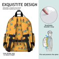 thumbnail image 4 of Bigfoot and Pixel Orange Pattern Cute School Backpack Bag for School with Padded Back and Adjustable Shoulder Straps 15.25"x11.5"x5.25", 4 of 4