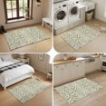 thumbnail image 5 of Entryway Rug 2'x3', Sage Green Geometric Kitchen Runner Rugs Non-Slip Carpet Mats, Farmhouse Abstract Stripes Graffiti Bedside Rugs Runners Washable Floor Carpet for Bathroom Laundry Room, 5 of 7