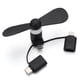thumbnail image 1 of Mini Ventilador Celular 3 en 1 Tipo C Micro USB V8 Lightning Negro, 1 of 1