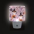 thumbnail image 3 of Fox with Witch Hat Purple Jungle Halloween LED Night Light Sensor Lamp Plug-in Adjustable Brightness 2 Pack, 3 of 7