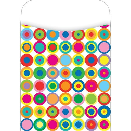 UPC: 0612086012244 | Barker Creek Peel and Stick Library Pocket Disco Dots Design 30/Pack LL1224