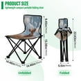 thumbnail image 3 of 600D Oxford Camping Chair Portable Foldable Chair Supports 220 lbs for Picnic, Fishing, Backpacking Brown Cow, 3 of 8