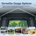 thumbnail image 2 of Summit Living 22' x 13' Heavy Duty Carport with Roll-up Doors & Ventilated Windows, Outdoor Portable Storage Shed Car Shelter, Garage with All-season Canopy, 2 of 9