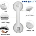 thumbnail image 2 of Suction Cup Grab Bar - Bathroom Support Handle - Portable Safety Grip with Sucti, 2 of 5