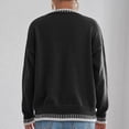 thumbnail image 7 of Womens Cute Sweaters with Flowers Knitted Crewneck Pullover Loose Casual Trendy Colorblock Tops Long Sleeve (M, Black), 7 of 7