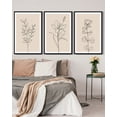 thumbnail image 3 of Drsoum Vintage Floral Wall Decor 16x24in3pcs Black Framed Home Flower Painting for Living Room Ready to Hang, 3 of 7