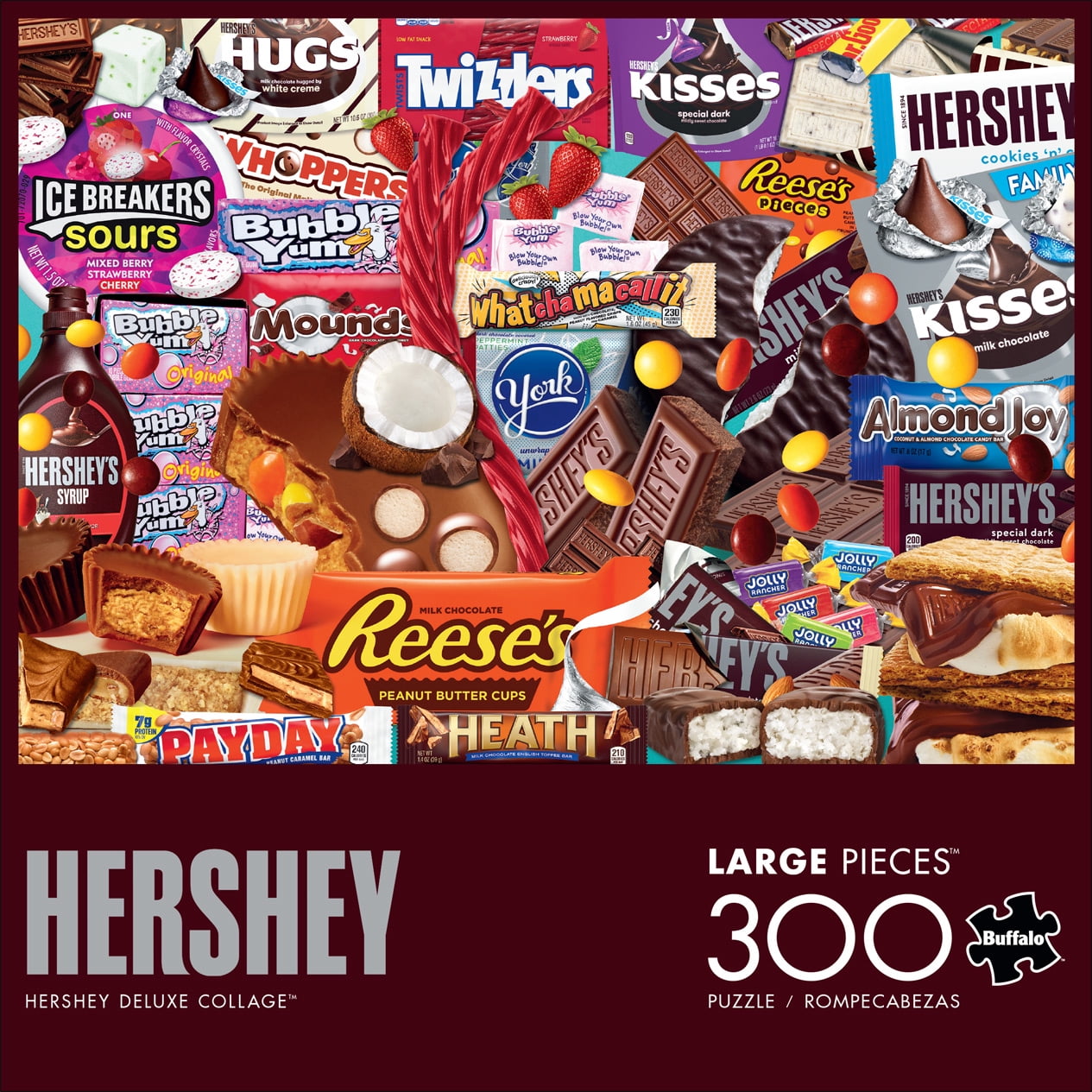 Buffalo Games 300-Piece Hershey Deluxe Collage Interlocking Jigsaw Puzzle for Adults Ages 14+