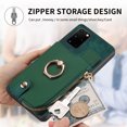 thumbnail image 6 of Nalacover Case for Samsung Galaxy S20+ Wallet Case with Card Holder & Zipper Pocket, 360° Rotation Ring Kickstand Premium PU Leather Cover, Shockproof Magnetic Button Flip Stand Phone Case,Green, 6 of 9