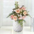 thumbnail image 2 of CSChome Artificial Flower Artificial Flower Bunch: Realistic Looking Non fading 5 Forks with 4 Rosebuds Perfect for Wedding Simulation Bouquets and Home Decor, 2 of 7