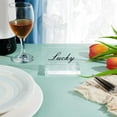 thumbnail image 6 of 12Set Clear Acrylic Place Card Holders 2.9x2x0.43inch Acrylic Base with Blank Writable Card Name Card Holders Table Number Display Holders, 6 of 9