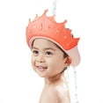 thumbnail image 5 of Trianu Baby Shower Cap Waterproof Shampoo Hat for Children Toddler Girls Boys Adjustable Silicone Bathing Crown, Red, 5 of 8