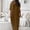 (Fasion 13)Coffee, variant on Women's Solid Color Loose-Fitting Home Wear Long Dress Summer Casual Short Sleeve Round Neck Ankle-Length Dress
