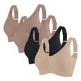 thumbnail image 1 of Aqestyerly 4-Pack Wireless Sports Bras - Light Support Gym Essentials Set with Moisture Wicking, 1 of 2