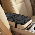 thumbnail image 4 of Xixirimido Car Seat Cover Set of 5 Pieces Front Seat Covers with Matching Seat Belt and Center Console Covers PU Leather Fits Most Vehicles, Leopard Cheetah Black, 4 of 8