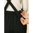 thumbnail image 6 of INSPIRE CHIC Women's Overalls Wide Leg Pants Slant Pocket Long Suspenders Jumpsuit S Black, 6 of 7