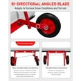 thumbnail image 5 of Outvita 39-inch Snow Pusher Shovel with Wheels, Bi-Directional Wheeled Push Snow Plow Removal for Driveway and Sidewalks with Angled Blade (White & Red), 5 of 18