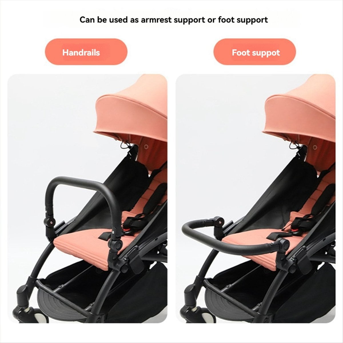 Stroller Bumper Bar Armrest Stroller Accessories Adjustable Handlebar for YOYO/ Baby Pushchair Front armrest
