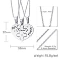 thumbnail image 5 of 3pcs Stainless Steel Friendship Forever Messages Puzzle Necklaces, 5 of 7
