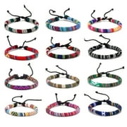 HEJHNCII Multipack 12 Stylish Braided Bracelet Handcrafted Wrist Chain for Creative Looks