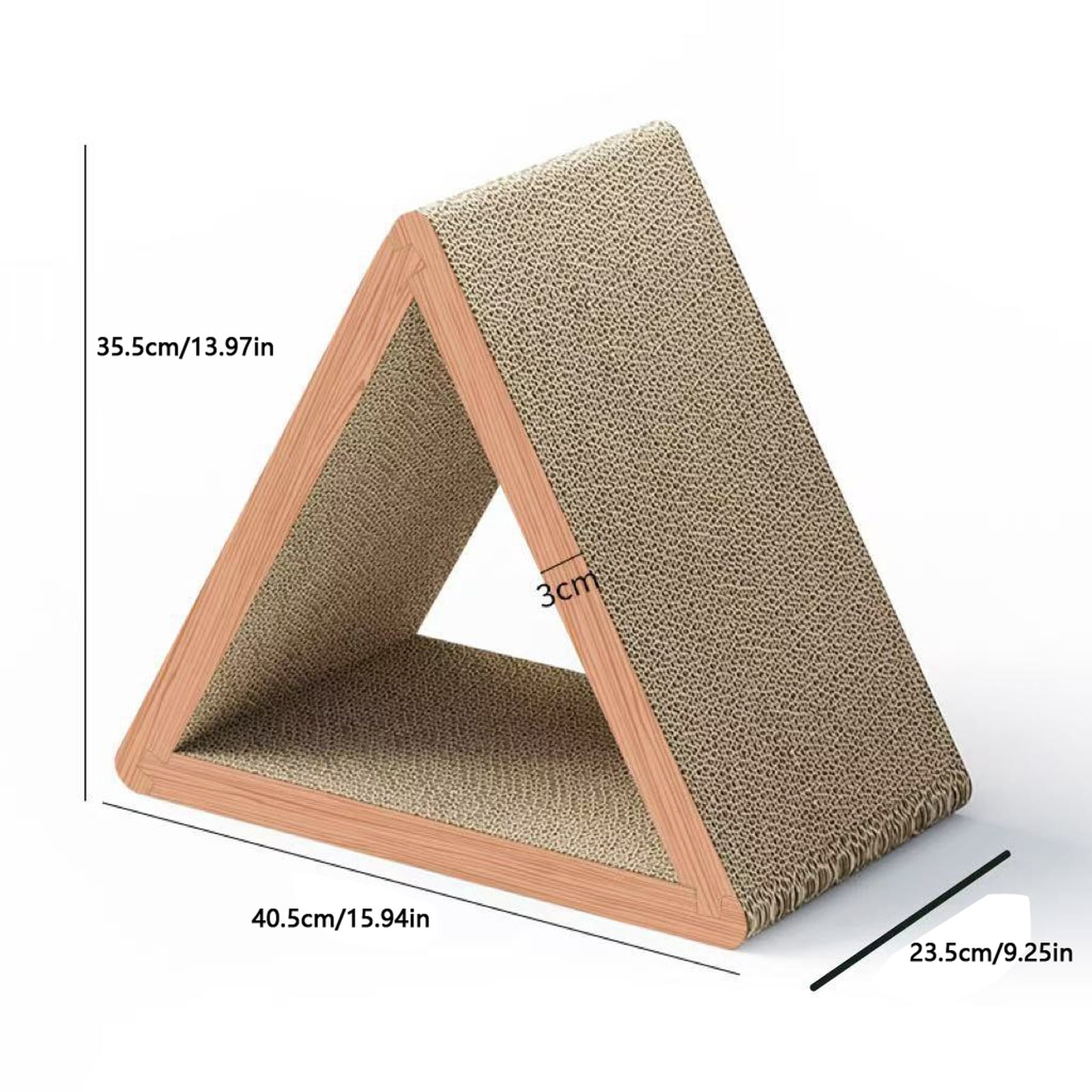 Cat Scratcher Cardboard, Modular/Triangle Scratching Pad/Lounge, Reversible & Corrugated Scratcher for Indoor Cats, Protects Furniture, Modern Design Brown