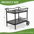 thumbnail image 6 of HOMEFUN Outdoor Cast Aluminium Serving Tea Cart with Wheels & Kitchen Storage Trolley for Garden, Backyard, Poolside, 6 of 7