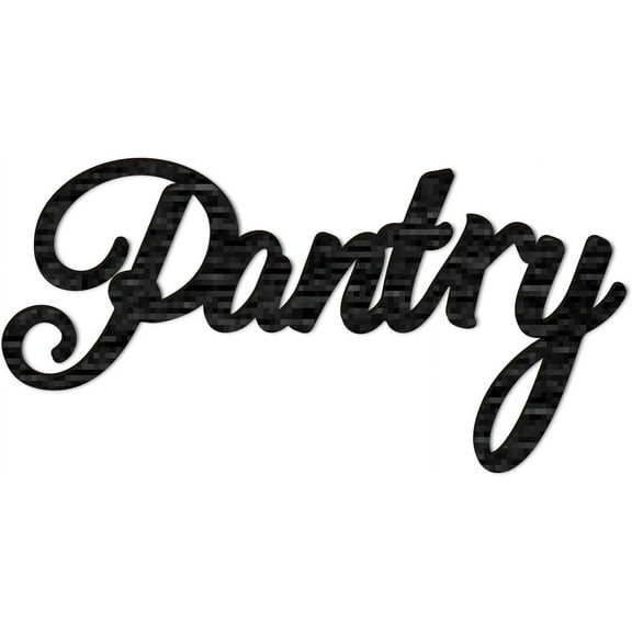 Pantry Word Cutout Sign Laser Cut Wood Letter Sign Wall Decor Unfinished Wooden Signs Wall Art Basswood Hanging Sculpture Decor for Crafts DIY Farmhouse Kitchen Black 11.8x5.9Inch Black