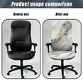 thumbnail image 4 of FKELYI White Marble Texture Print Anti-Dust Office Chair Cover Stretch Fabric Computer Chair Slipcover for Armchair Swivel Boss Chair Protector for Home Office Decoration, Large, 4 of 6