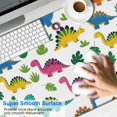 thumbnail image 2 of Long Mouse Pads for Desk,Vivid Colored Dinosaur and Leaf Pattern Desk Mats on Top Of Desks, Desk Mouse Pad Extra Large with 3mm Non-Slip Base and Stitched Edge for Gaming,Office,Work,Home 47.3"x23.6", 2 of 6