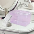 thumbnail image 6 of Stgfyxgs Cosmetic Pads Container Cotton Ball Holder Storage Container Cotton Pad Organizer 2 Compartments for Restroom Bedroom Kitchen Violet, 6 of 9