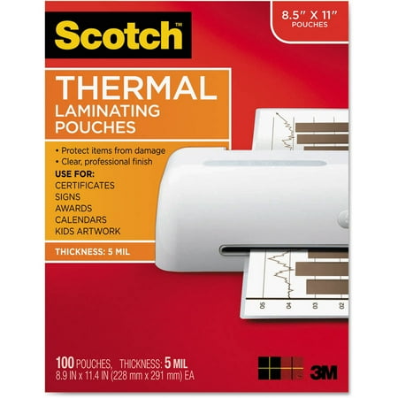 laminating pouches thermal scotch letter 100pk mil walmart