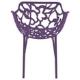 thumbnail image 3 of LeisureMod Stackable Dining Chair in Aluminum with Stackable and Floral Cutout Design Indoor Outdoor Use No Assembly for Modern Home, Kitchen, Patio Devon Collection, 3 of 10