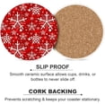thumbnail image 6 of SKYSONIC Round Drink Coasters 6 Pcs Christmas Winter Snowflake Absorbent Ceramic Coaster with Cork Base for Coffee Cups for Home Decor, 6 of 6