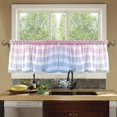 thumbnail image 4 of Yayeee Kitchen Curtains Tier Set of 2 Light Filtering 57"x24" Over Sink Window Panels, Light Blue Gradient, 4 of 7