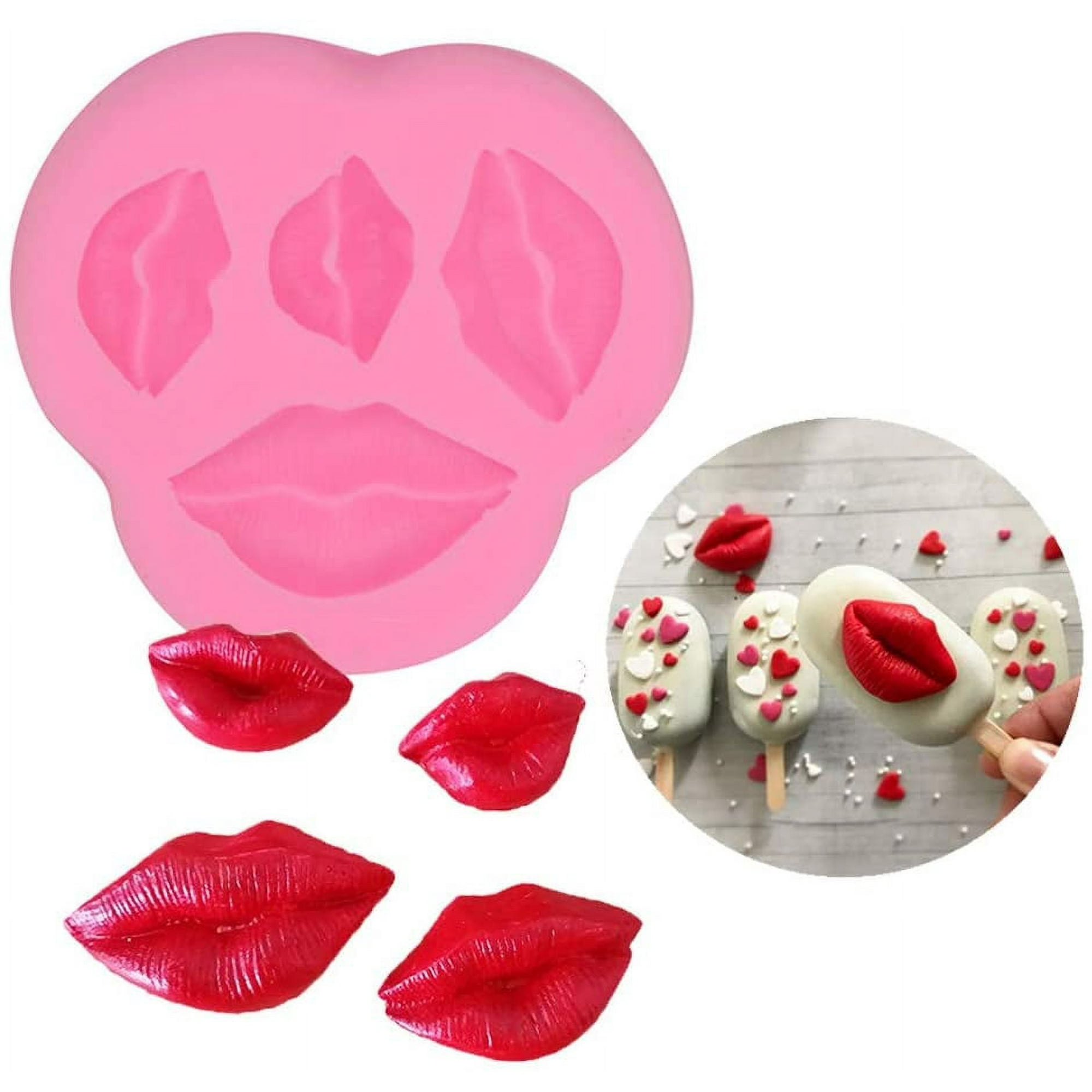 Lips Kiss Collection Silicone Mold for Cake Decoration Chocolate