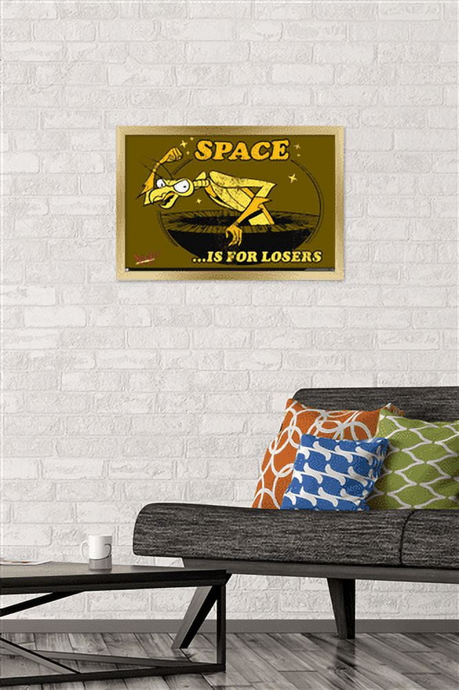 Space Ghost Coast to Coast - Space Is For Losers Wall Poster, 14.725" x 22.375", Framed