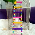 thumbnail image 6 of Walbest Bird Parrot Toys Ladders Swing Chewing Toys Hanging Pet Bird Cage Accessories Hammock Swing Toy for Small Parakeets Cockatiels, Lovebirds, Conures, Macaws, Lovebirds, Finches, 12inch 4 Ladders, 6 of 6