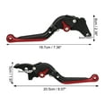 thumbnail image 4 of Unique Bargains Par de palancas de embrague de freno de motocicleta plegables ajustables para Suzuki GSX-R125 2020-2021 Negro Rojo, 4 of 7