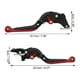 thumbnail image 4 of Unique Bargains Par de palancas de embrague de freno de motocicleta plegables ajustables para Suzuki GSX-R125 2020-2021 Negro Rojo, 4 of 7