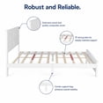 thumbnail image 3 of Miniyam Queen Bed with Barn Door Headboard and Footboard, Farmhouse Wood Platform Bed Frame, White, 3 of 7