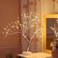 thumbnail image 1 of Luces LED para árbol de bonsái, 108 luces LED para árbol, luces de escritorio para árbol de bonsái, luces de árbol pequeñas, luces nocturnas, cojín, interruptor táctil, ramas ajustables, USB/funciona, 1 of 5