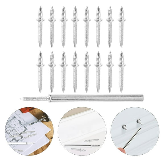 HEATSHAKING Skirting Board Nails Silver 50Pack 1.1X0.12X0.12In