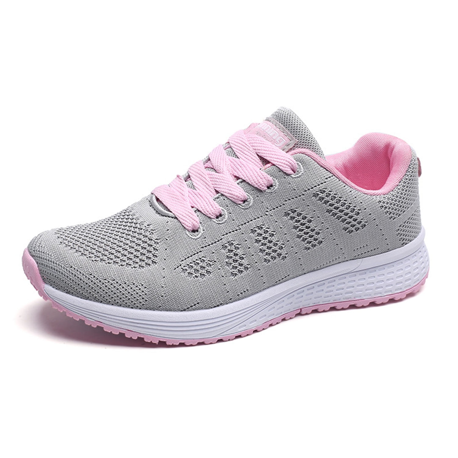 WONESION Womens Walking Shoes Mesh Athletic Running Sneakers Grey Size ...