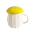 thumbnail image 1 of Mug Regalo Botella de agua Durable con tapa Taza de cerámica Drinkware Mango engrosado para té Leche Hogar Oficina Amarillo Macarena Taza de setas, 1 of 7