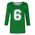 thumbnail image 5 of Vetsdori 3/4 Sleeve Tops for Women Tunic Pullover Plus Size Holiday Dressy Graphic,Crew Neck Fashion Womans T-shirts, 5 of 5
