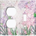 thumbnail image 4 of Metal Light Switch Plate Cover Mystical Floral Butterfly Garden Sketch FLW120, 4 of 13
